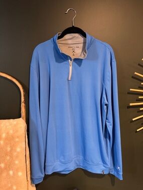 Kenneth Cole Light Blue Quarter-Zip Pullover